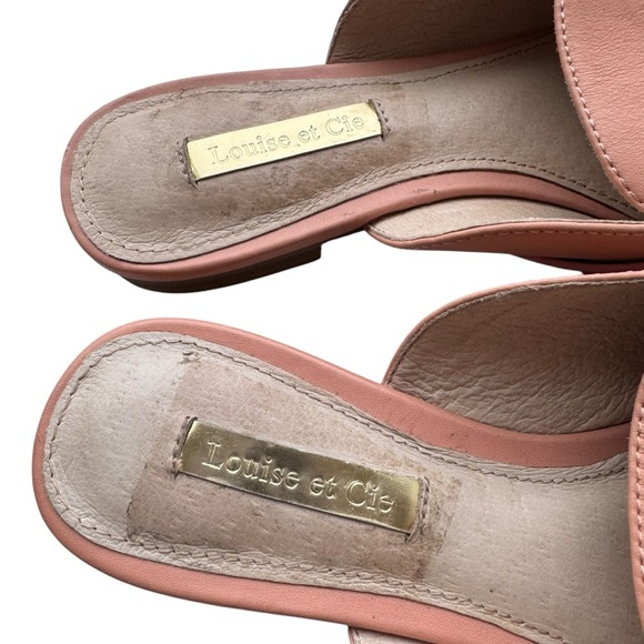 Louise et Cie Charriet leather Slide On Mule Rosebud Pink 37 US 6.5 - Picture 3 of 6